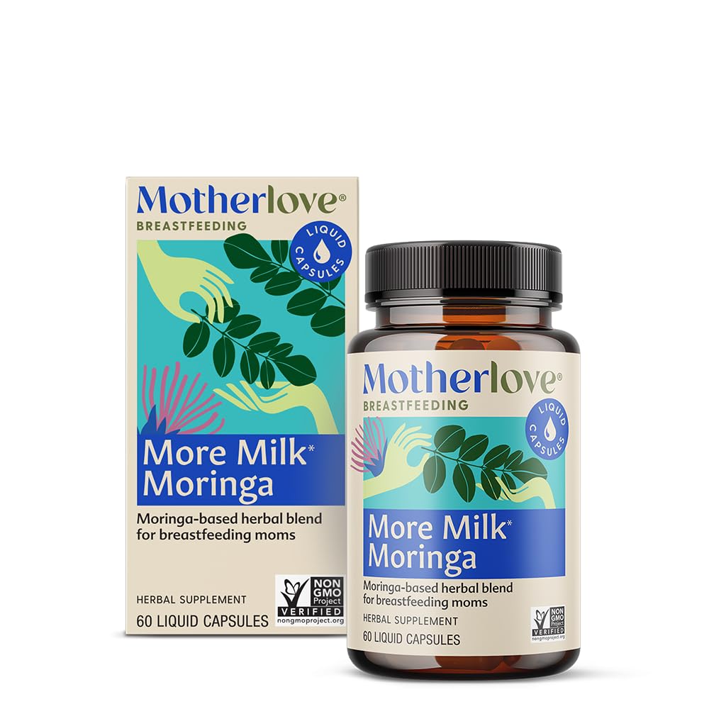 더 많은 우유 Moringa (60 액체 모자) Moringa 기반 Lactation 보충 지원 Breast 우유 공급-Non-GMO, 유기 허브, Vegan, Kosher