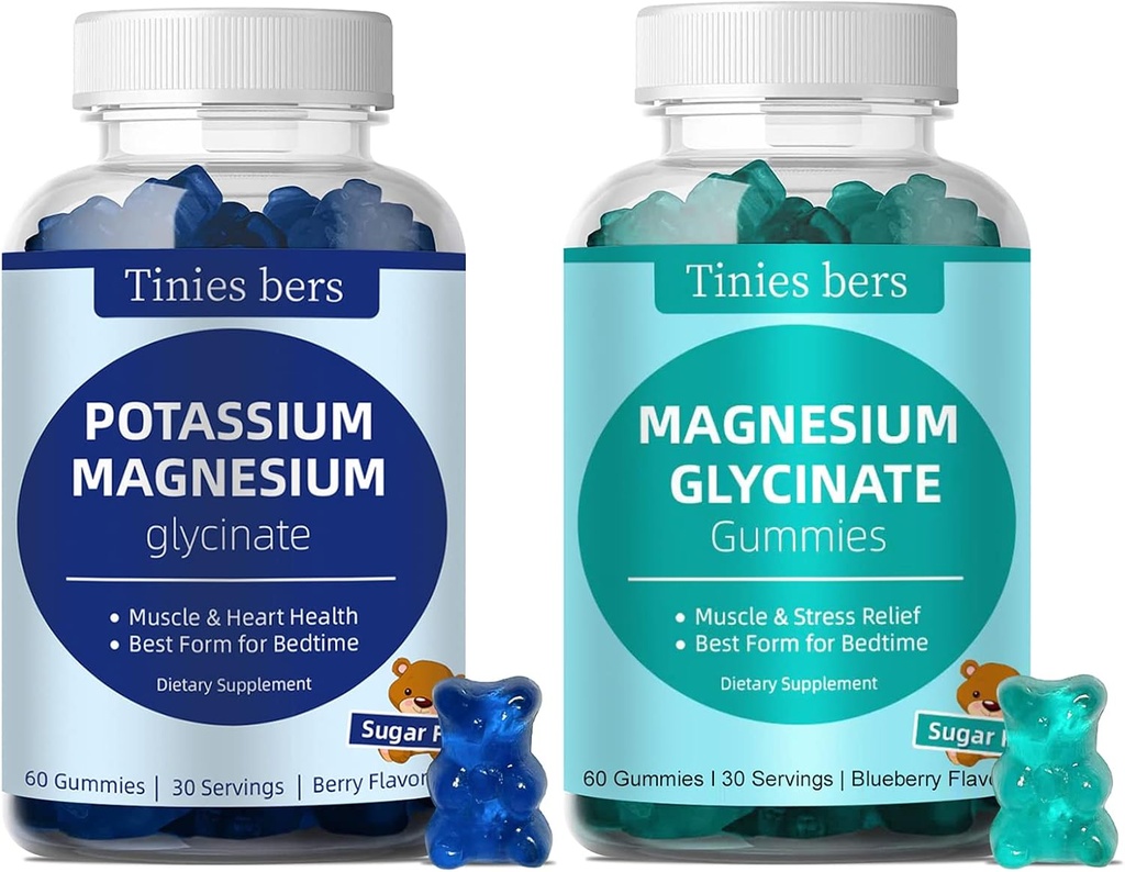 칼륨 Gummies와 마그네슘 글리세라이드 Gummies 500mg 설탕 성인과 아이, Vegan, Pectin, Non-GMO, 글루텐 무료