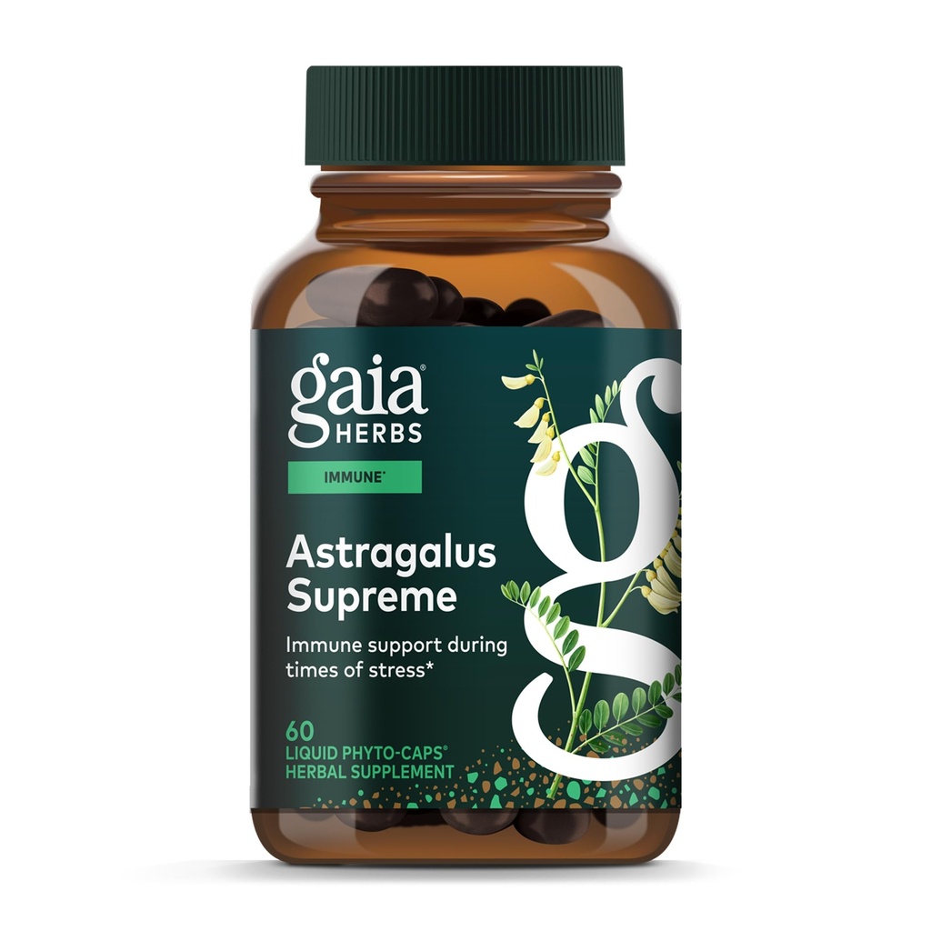 가이아 허브 Astragalus 대 - 면역 & 항 산화 지원 * - Astragalus 뿌리, Schisandra Berry & Ligustrum와 초본 보충 - 60 Vegan 액체 Phyto-Capsules (15 일 공급)