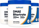 Nutricost 순수한 DMAE-Bitartrate 분말 100G (3개의 병)