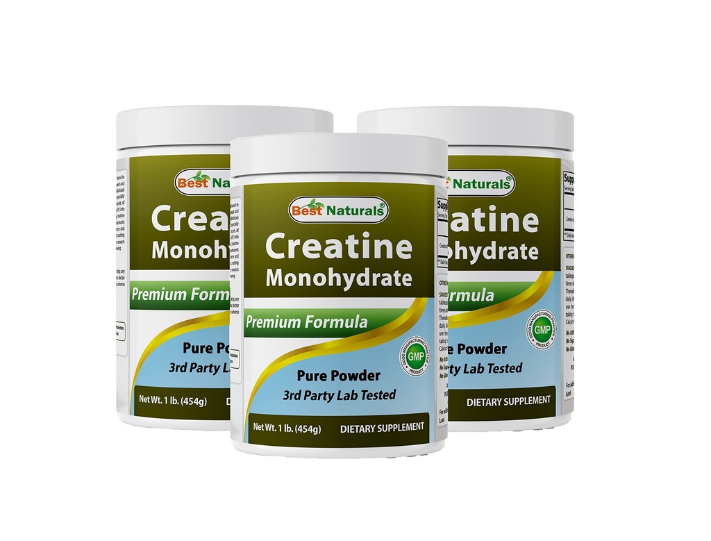 제일 자연적인 크레아틴 Monohydrate 1 Lb 순수한 분말 (1 LB (포장 3))