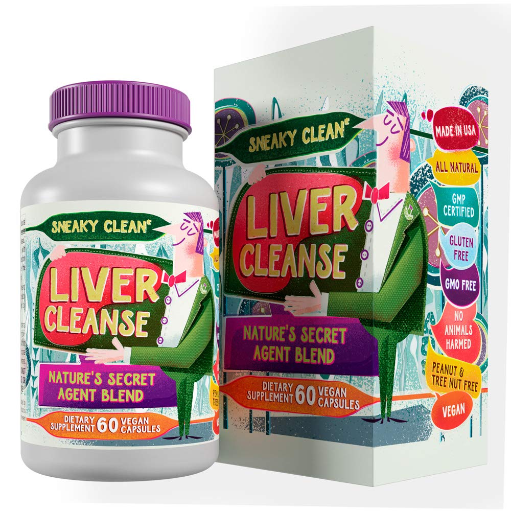 Liver Cleanse 지원 보충교재 w 우유 이틀 - 성격의 비밀 대리인 혼합 - 60 Vegan 캡슐