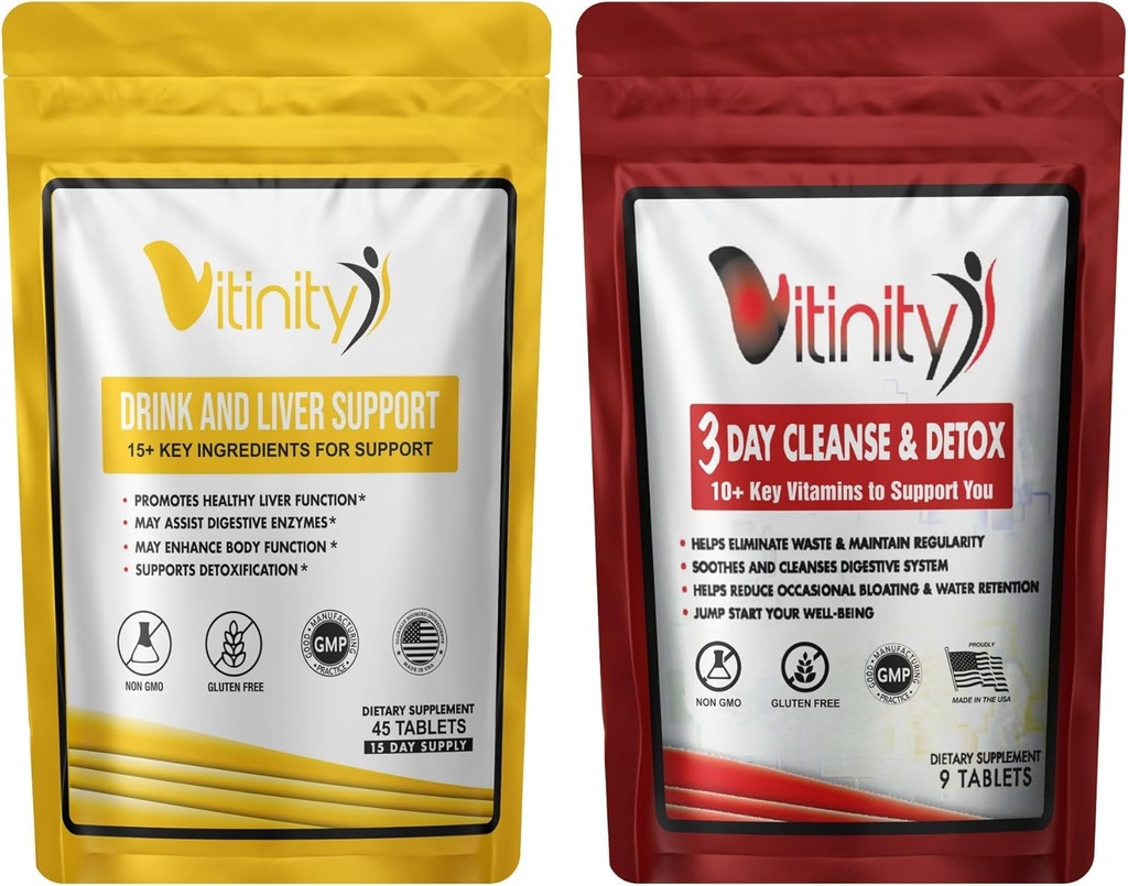 Anti-Drink Liver Cleanse 보조제, 25 + 키 성분 선택 지원, 리버 건강, Kudzu, Muk-Thistle, Holy Basil, DHM Natural Cleanse,Gradual Reduction, 보충 30 + 9 탭 (Drink-Cleanse Combo)