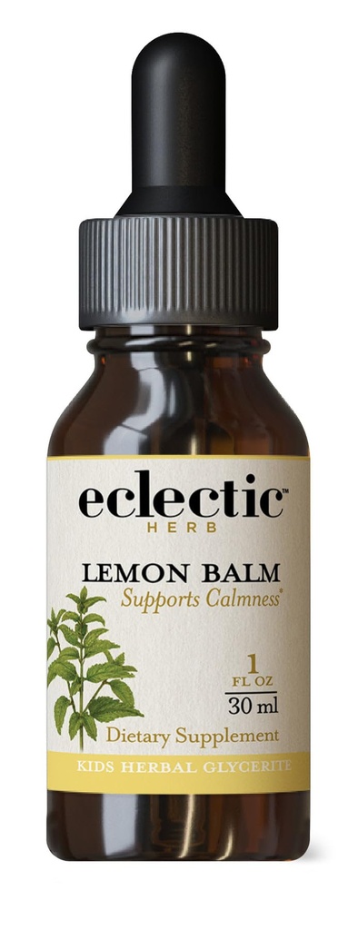 Eclectic Institute 어린이 허브 레몬 발름, 레몬 맛 | 캘리브레이션 및 신경 시스템 지원 | 1 fl oz (30 ml)