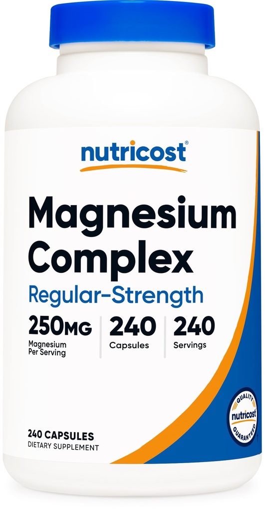 연무질 마그네슘 복합 250mg, 240 캡슐 - 마그네슘 산화물, 시트레이트 및 글리세라이드 - 글루텐 무료 및 비 GMO