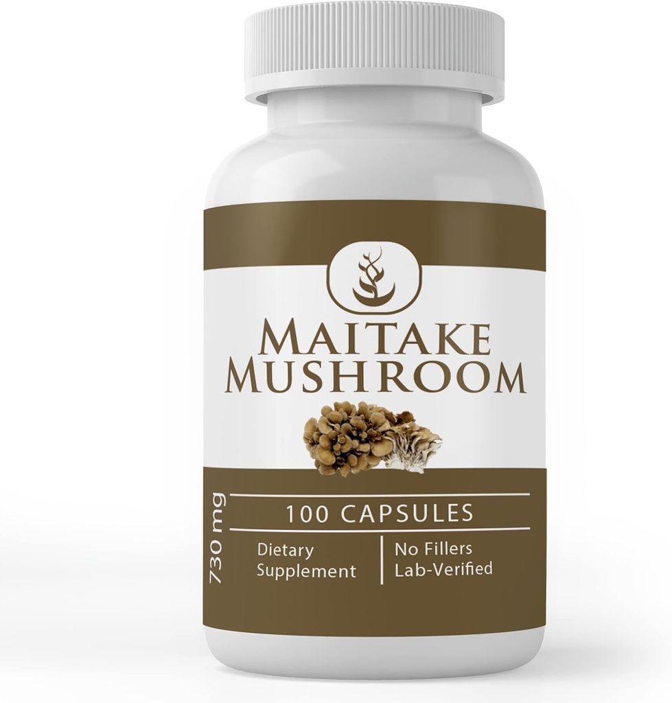 순수한 본래 성분 Maitake 버섯 추출물, (100의 캡슐) 항상 순수한, 첨가물 없음 또는 충전물, 실험실 Verified