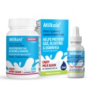 밀크라이드 락테아제 효소 탈락 정제 Lactose Intolerance 구호|가스, 부유 및 설사를 방지|다이제 소화 보충 | 0.5 Fl Oz & 120 라즈베리 맛 정제