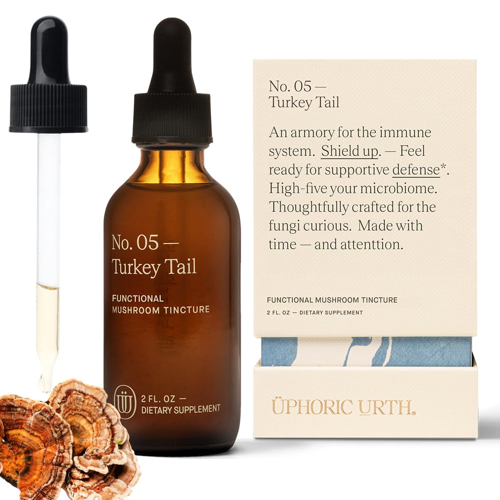 터키 꼬리 버섯 추출물 - 두 배 추출물 과일 바디 버섯 탈옥 | Immunity Booster, Inflammation 관리, Soothes Aches, 건강한 소화 기능, 항 산화제 (60 서빙)