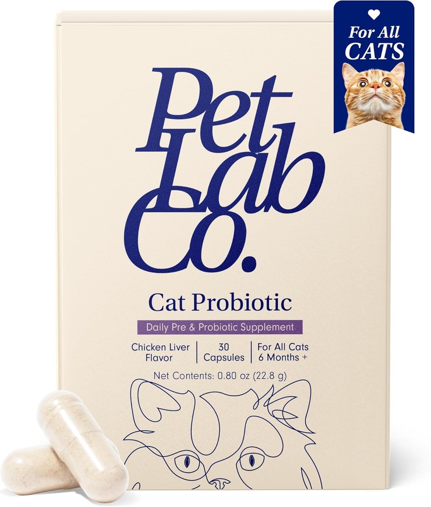 PetLab Co. Cats, Support Gut Health, Occasional Diarrhea, 소화 건강 및 면역 지원을위한 Probiotics - 사용하기 쉬운 30 개