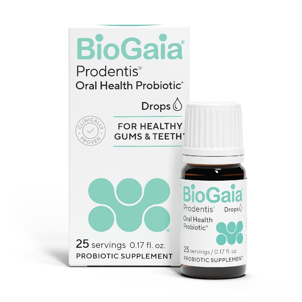 BioGaia Prodentis | 치과 Probiotic Drops | 건강한 Gums & Teeth | 치과 문제에 대한 방어 | Replenishes Oral Microbiome | 구강 건강 개선 | 난초 | 25일 공급