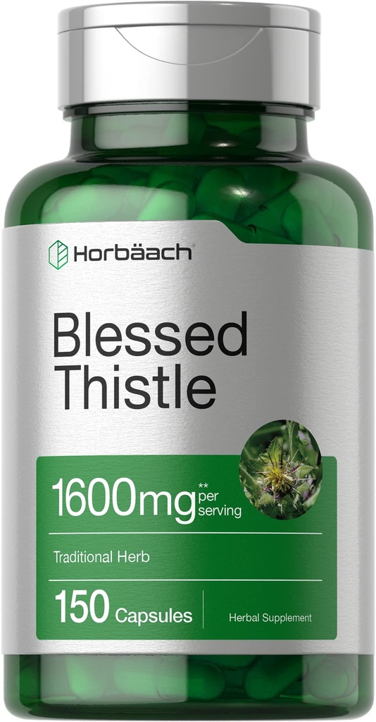 Horbaach Blessed 이틀 캡슐 1600 mg | 150 개 | 최대 효능 | Non-GMO, 글루텐 프리 허브 보충