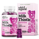 야생 & 유기 우유 이틀 Gummies 1500 mg - 우유 이틀 보충 Liver Cleanse Detox - Silymarin Liver Detox Gummies - 30 일 공급 - 60 Vegan, Non-GMO Chews