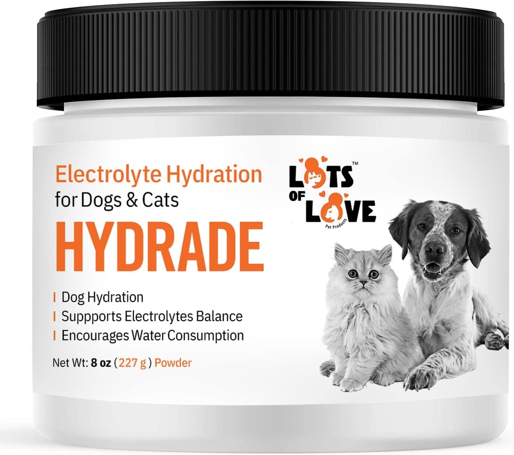 HydrADE 분말 - Dog & Cat Dehydration 용 Electrolytes - Dogs & Cats 용 수분 공급 - Love Pet Products (8 Oz)의 제비