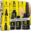 Beard Club Premium Beard 성장 키트 - 성장 오일, 비타민, 비타민 스프레이 & Boar Bristle Brush - 선물 세트