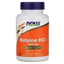 지금 음식 betaine HCl, Pepsin의 150 mg를 가진 648 mg, 120의 캡슐, 2 팩