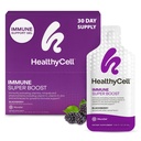 건강한 Immune 최고는 매일 액체 보충교재를 밀어줍니다 - Echinacea, Elderberry, 비타민 C, 비타민 D, 칼슘 & 아연을 가진 성인을 위한 면역 지원 보충교재 - 30 젤 팩