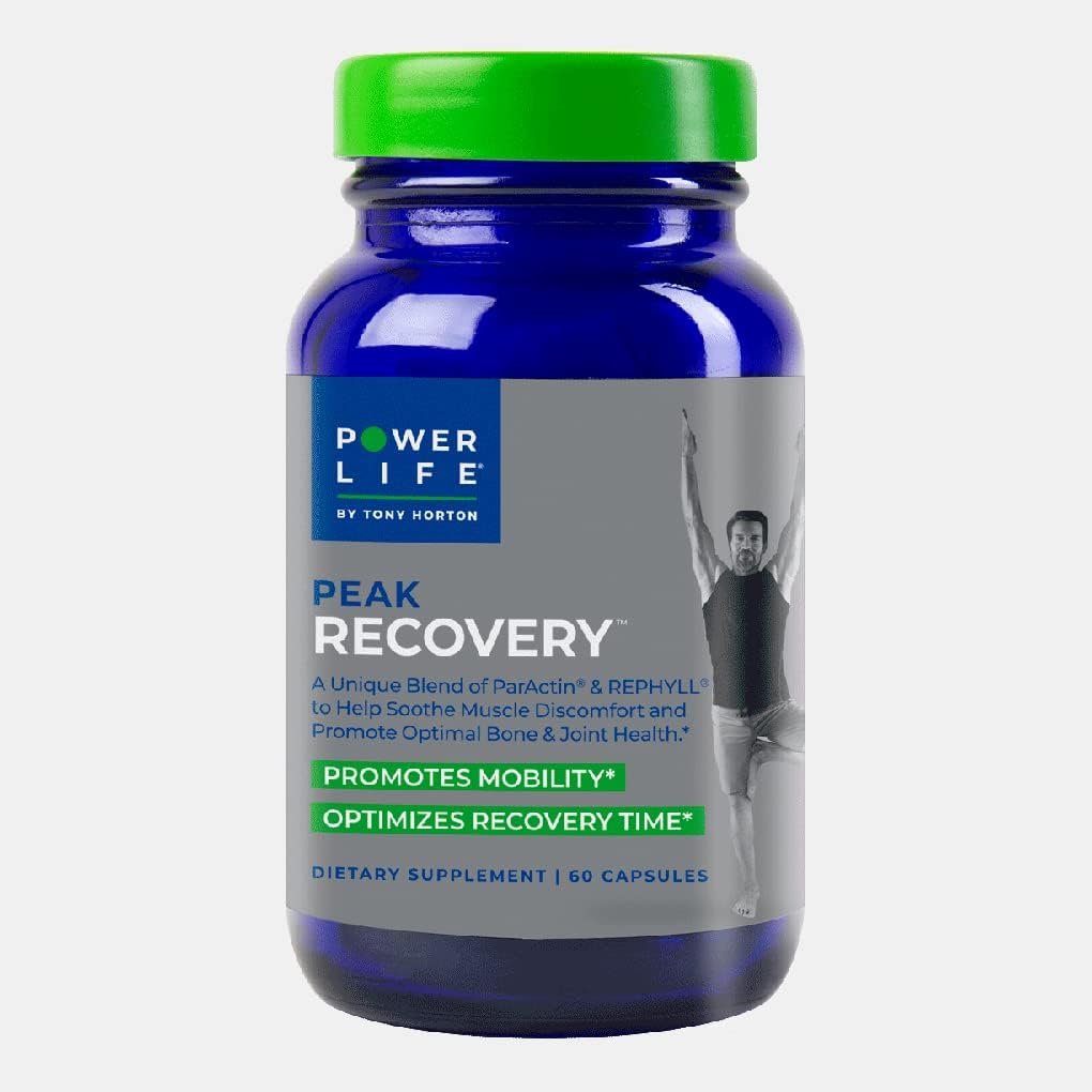 Tony Horton PowerLife Peak Recovery Supplement는 운동에서 근육을 감소시키고, Mobility를 승진시키고 회복 시간을 낙관합니다, 60 조사