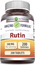 Amazing Formulas Rutin 500mg 200 정제 보충 | Non-GMO | 글루텐 프리 | 미국에서 제작