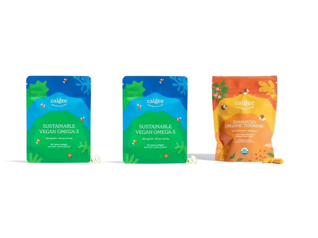 Vegan Omega-3 2-Pack + USDA 유기 심황