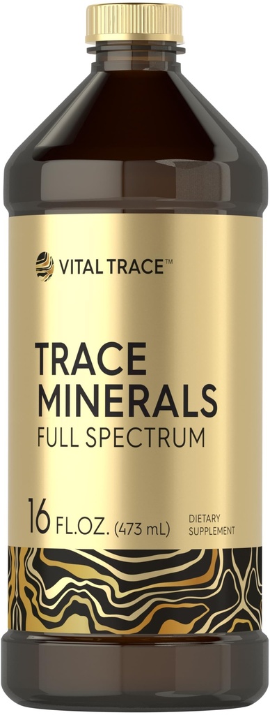 Carlyle Trace Minerals Supplement | 16 fl oz | 전체 스펙트럼 마그네슘 | 황산, 리튬, 붕소 | 채식주의자가 있는 액체 복합체. 비 GMO & 글루텐 무료 | 바이탈 트레이스