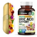 BIO KRAUTER Uric 산성 지원 캡슐 1200 mg 혼합 - 100개 조사 - Kidney Supplement w/Tart Cherry 10:1 추출물 - 우유 이틀 & 심황 추출물 - Vegan