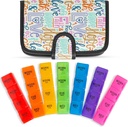 Vive Weekly Pill 주최자 4 시간 일 - 아침, 노온, 저녁, 밤을위한 7 일 알약 상자 - 프리미엄 가죽 케이스와 엑스트라 대형 의학, 비타민 및 보충 디스펜서