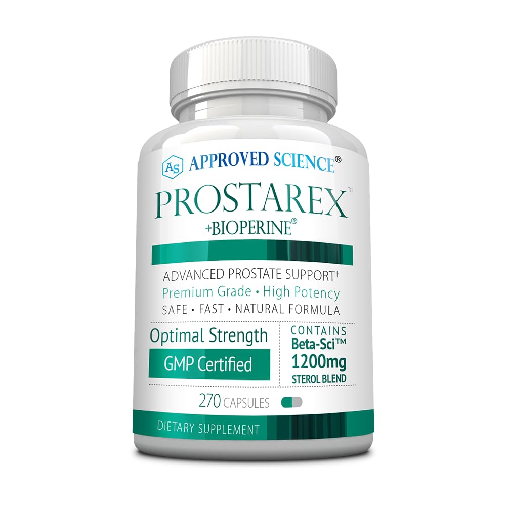 승인 된 과학 Prostarex - 전립선 보충 - 톱 Palmetto, 1200mg Beta-Sitosterol, Bioperine - 270 캡슐 - 3 개월 공급