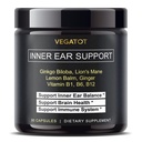 VEGATOT Vertigo Supplement *USA 제작 및 테스트 * Ginkgo Biloba Lion 's Mane Lemon Balm Ginger VIT B1, B6, B12- Dizz Spinning Inner Ear Balance와 내부 귀 보충
