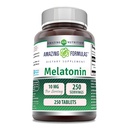 Amazing Formulas Melatonin Supplement | 10 Mg Per 서빙 | 250 타블렛 | 비 GMO | 글루텐 프리 | 미국