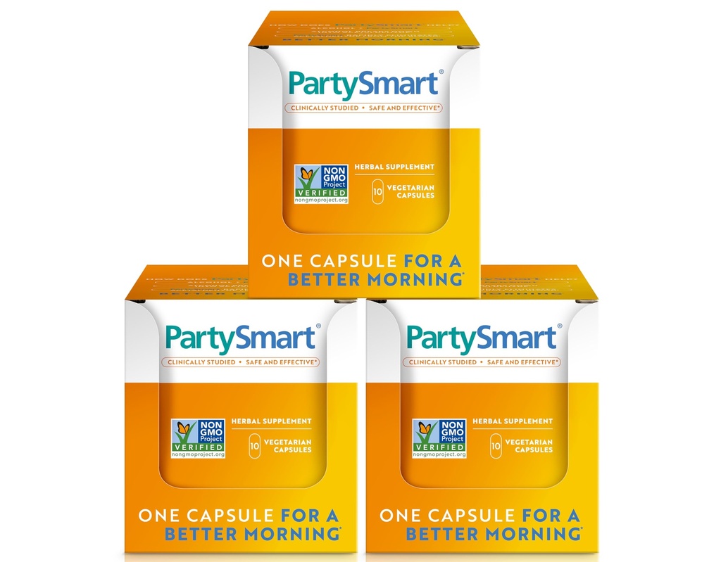 Himalaya PartySmart, 10 개별 캡슐 - 음주 후 더 나은 아침에 대한 알코올 Breakdown Liver 지원 - 식물 기반, Vegan, 비 GMO, 글루텐 무료, 임상 장식 (포장 3)