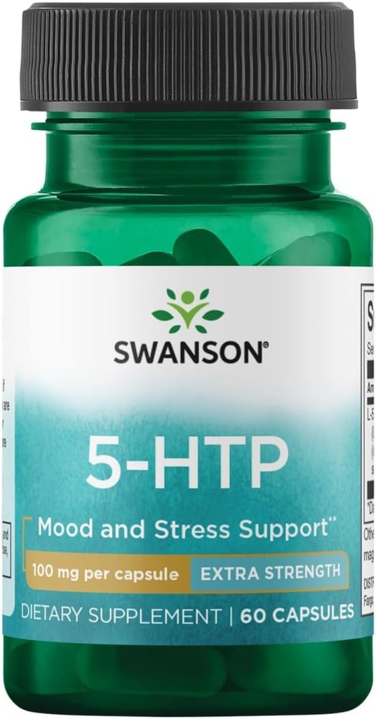 Swanson Ultra 5-Htp - 추가 강도 100 mg 60 모자