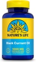 NATURE'S LIFE Black Currant Seed Oil 1000mg - Black Currant Oil, Omega 6 Gamma Linolenic Acid (GLA) 및 Omega 3 Alpha-Linolenic Acid (), 60 일 보증, 60 서빙, 60 Softgels의 천연 소스
