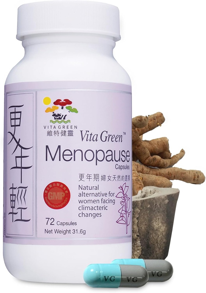 여성을 위한 비타 녹색 폐경기 보충교재, 뜨거운 섬광 폐경기 기복, 폐경기 증상, 호르몬 피부 & 머리 상태 개량, 수면 기복, 밤 땀, 100% 자연적인 - 72의 캡슐