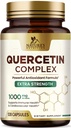 Quercetin 보충교재 1000mg - Immune, 세포질, 호흡 & 계절 변화를 위한 자연적인, 식물 기초를 두는 지원 - Sophora Japonica - 120 Veggie 캡슐에서 여분 힘 Quercetin Dihydrate