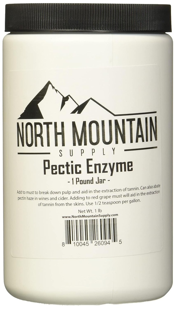 북 산악 공급 Pectic Enzyme - 1 파운드 항아리