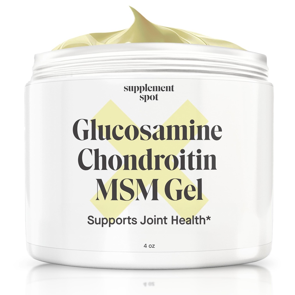 Glucosamine Chondroitin MSM Gel (4 oz) - Glucosamine, Chondroitin, MSM 및 Bromelain과 여성 및 남성 (90 일 공급)