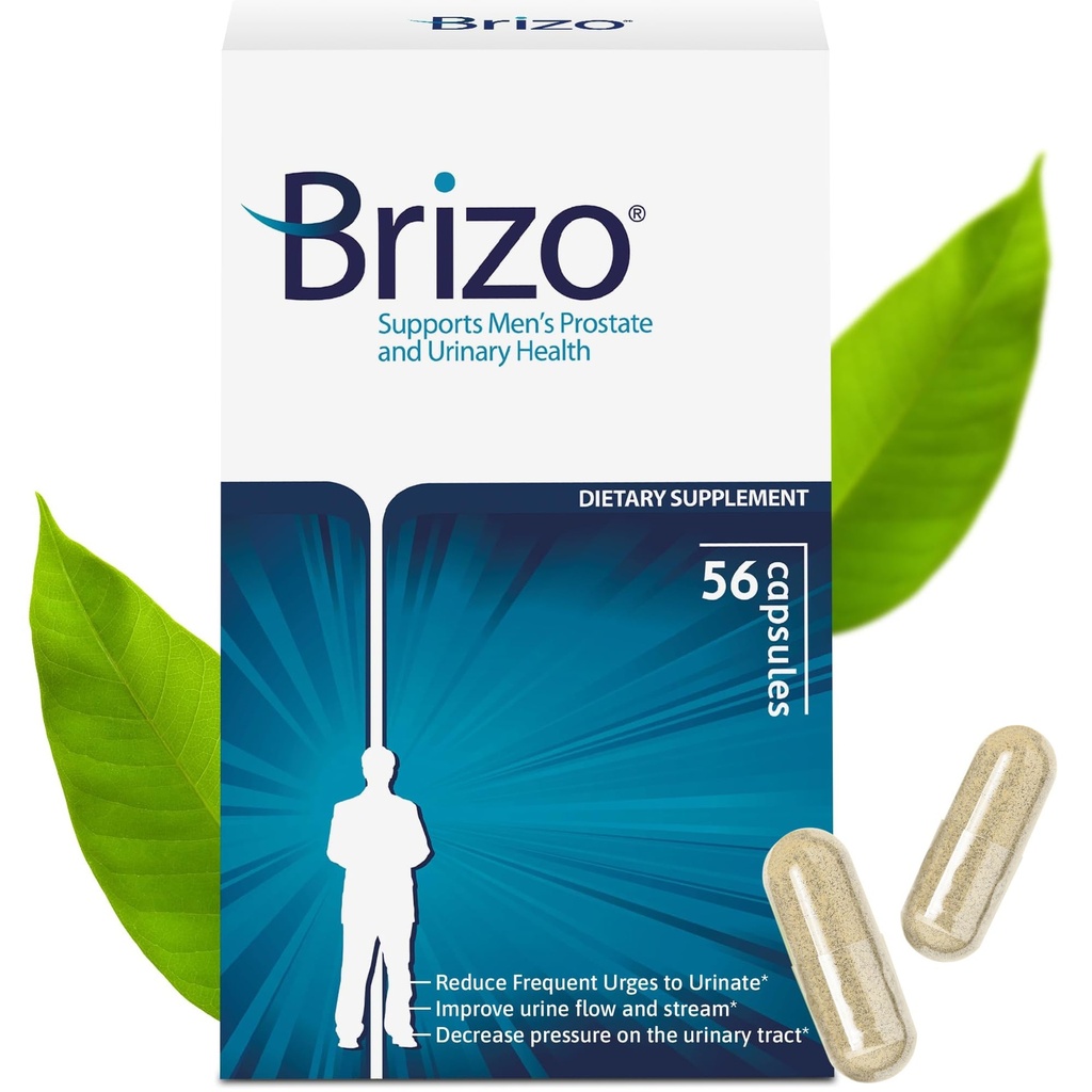 남자를위한 Brizo 전립선 건강 보조제 - Mens Urinary 건강을위한 초본 캡슐 - Frequent Urination 감소 - 1 개월 공급