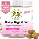 생리적인 애완 동물 유기: 개를 위한 Probiotic Chews Digestive 건강 - 60 조사 - 개 Probiotics 및 소화 효소 - 지원 Gut 건강 면역 보충교재는 개 소화 문제를 방지합니다