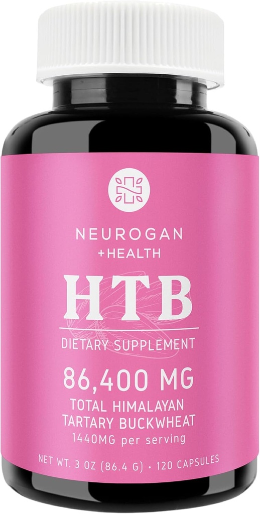 Neurogan Himalayan Tartary Buckwheat (HTB) 캡슐 - 순수한 Potent 1440 MG, 60 일 공급 - 소화 웰빙 지원 * - 글루텐 - 무료, 86,400 MG 총 HTB - 실험실 테스트, 미국에서 만든