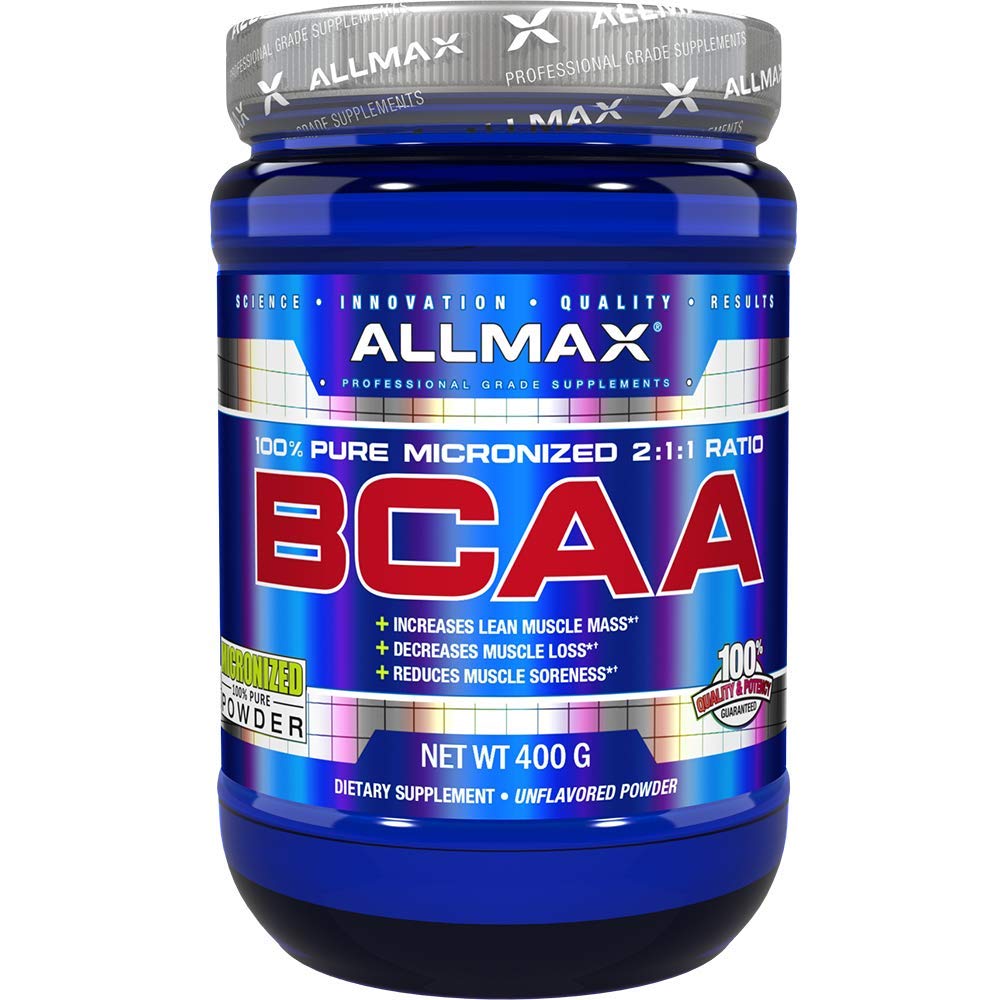 ALLMAX Essentials BCAA, Unflavored - 400 g Instantized 2 : 1 파우더 - 근육 질량을 증가시키는 데 도움이 & Soreness - 글루텐 & Soy 무료 - 80 서빙