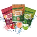 FocusFuel Energy Chews - 시험 크기 다양성 샘플 팩 (9 서빙) - 100mg 카페인 + 알파 GPC + L-Theanine + B12, 마그네슘 - 복숭아, 녹색 애플, 딸기 레몬 맛 - 충돌이나 지터 없음