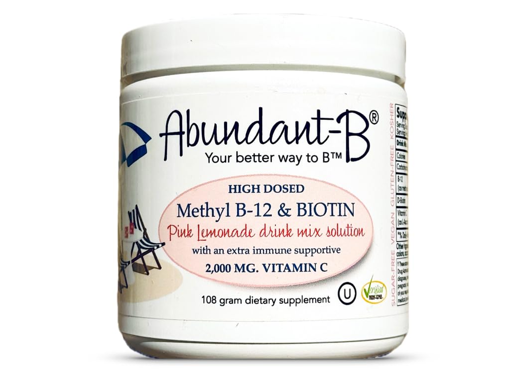 Sufficient-C Abundant-B High-Dose 메틸 B-12 및 Biotin 분홍색 Lemonade 에너지 음료 혼합 해결책 - 각 상쾌한 sip에 있는 풍미 w/Function!