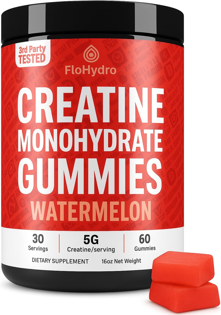 Creatine Gummies | 5g Creatine in 2 Gummies | Zero Sugar Creatine Monohydrate | 3rd-Party Lab 시험 | 깨끗한 재료