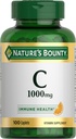 자연의 Bounty 비타민 C 1000mg의 면역 지원 보충교재, 강력한 산화 방지제, 1 팩, 100개의 모자
