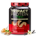 Nutrology TRIPACT Vegan Protein Powder - 유기 완두, 쌀 및 호박 단백질, BCAA & 글루타민 식물 기반 식사 보충 근육 회복 및 면역성, 땅콩 버터 & 바닐라, 20 서빙