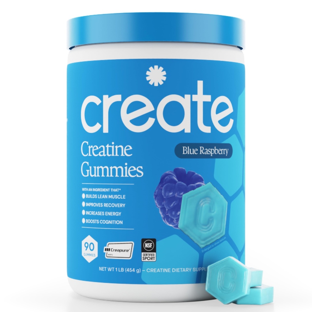 Men & Women, Boost Focus, Strength, Endurance, Anti-Melting Formula, Vegan, Gluten-Free, Non-GMO, 1.5g of Creatine for Gummy (Blue Raspberry, 90 ct)에 대한 Creatine Monohydrate Gummies 생성