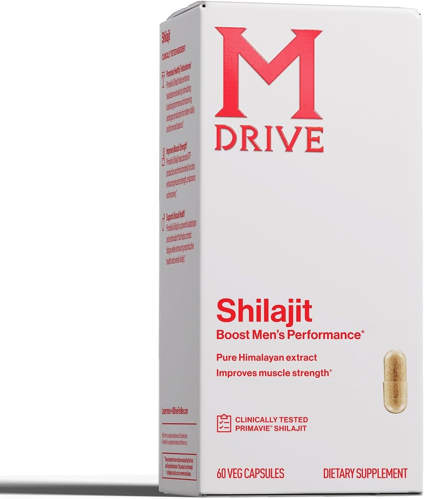 남자를 위한 Mdrive Shilajit 캡슐 | 에너지 부스트 & 면역 지원, 60 Shilajit 캡슐을 위한 높은 순수성 PrimaVie Shilajit의 30의 서빙