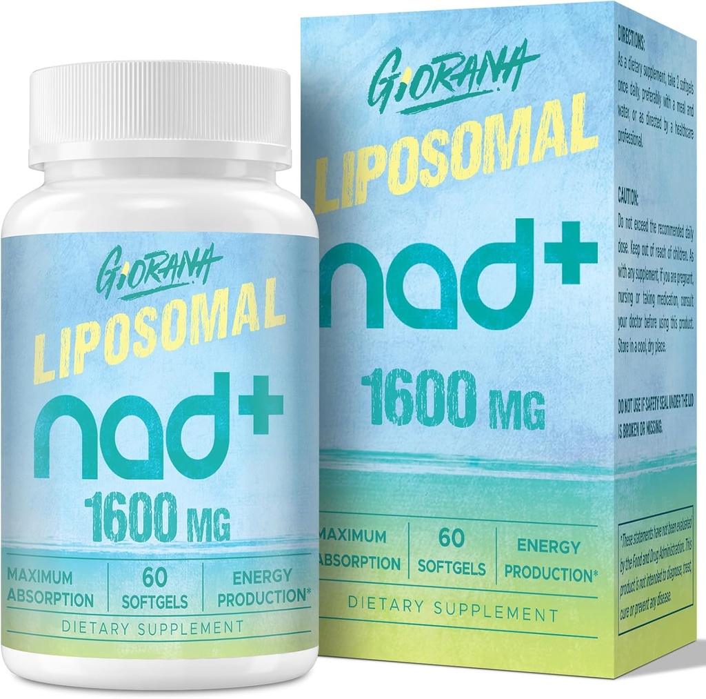 1600 MG Liposomal NAD+ 보충교재, NAD+ 밀어주는 보충교재, 우량한 흡수, 노화 방지 방어, Longevity, 에너지, 수선, 비 GMO, 60 Softgels를 위한 비타민 B3