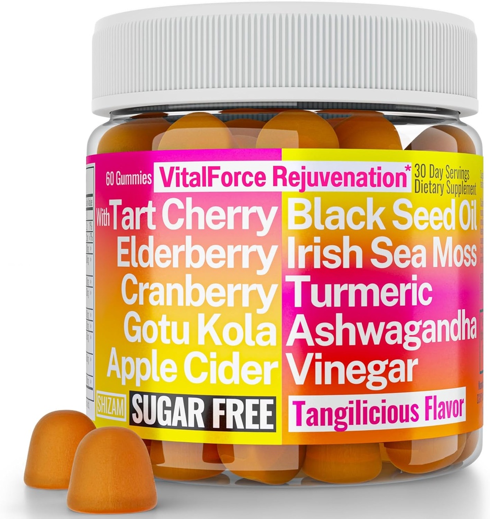 Gotu Kola Black Seed Oil Apple Cider Vinegar 아일랜드어 Seamos Cranberry Ashwagandha Tart Cherry Turmeric Curcumin Elderberry Gummies