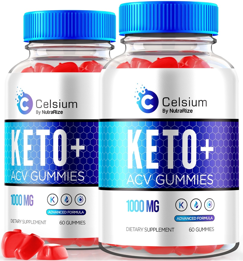 NutraRize (2 Celsium Keto + ACV 패키지 Gummies, 고급 공식 1000MG Apple Cider Vinegar, All-Natural Keto 공식, Celsium Dietary 보충교재, 리뷰 (120 Gummies)